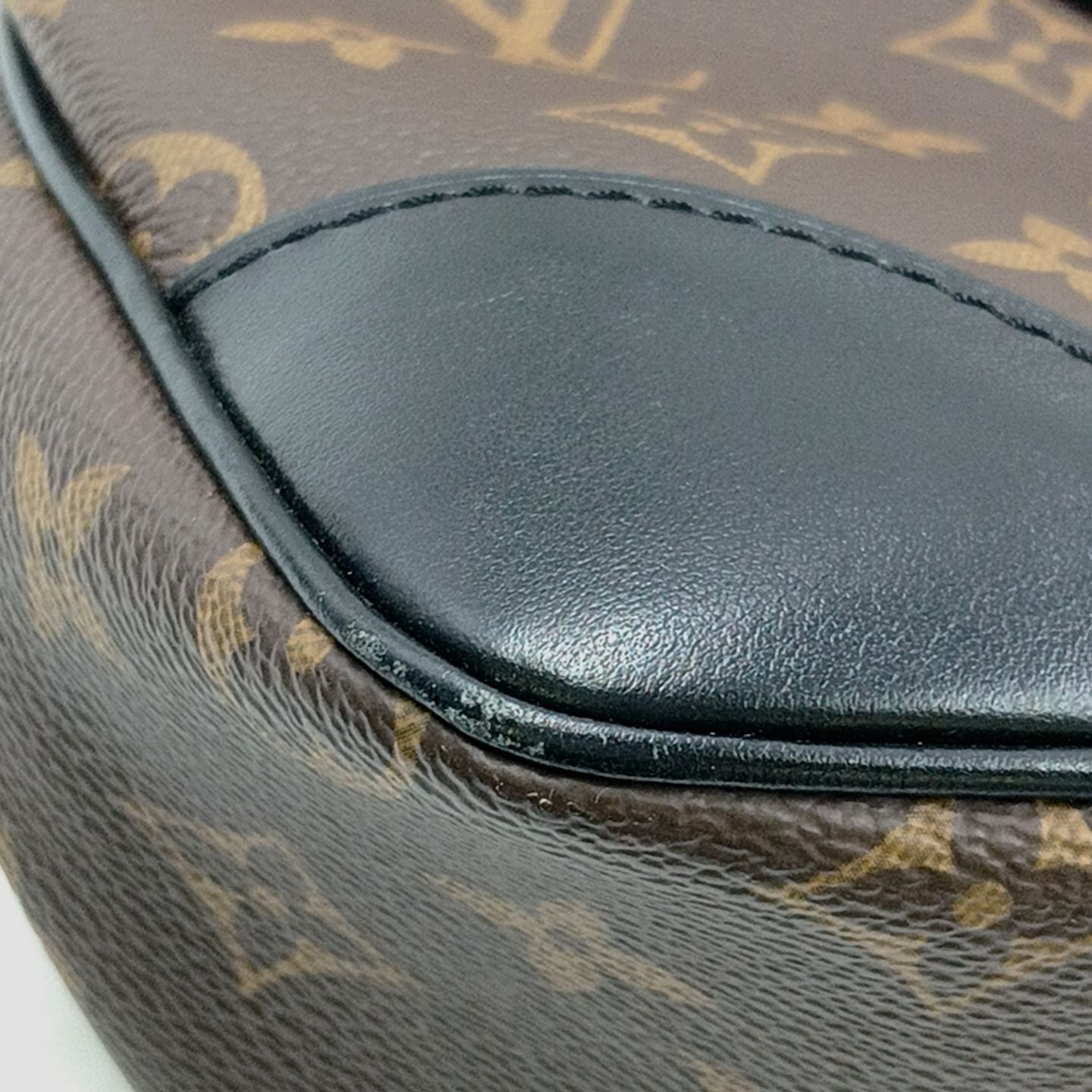 Louis Vuitton Odeon NM Monogram Noir Leather Brown Black Shoulder Bag Gold — view 8