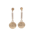 Hermes Exlibris Earrings Gold