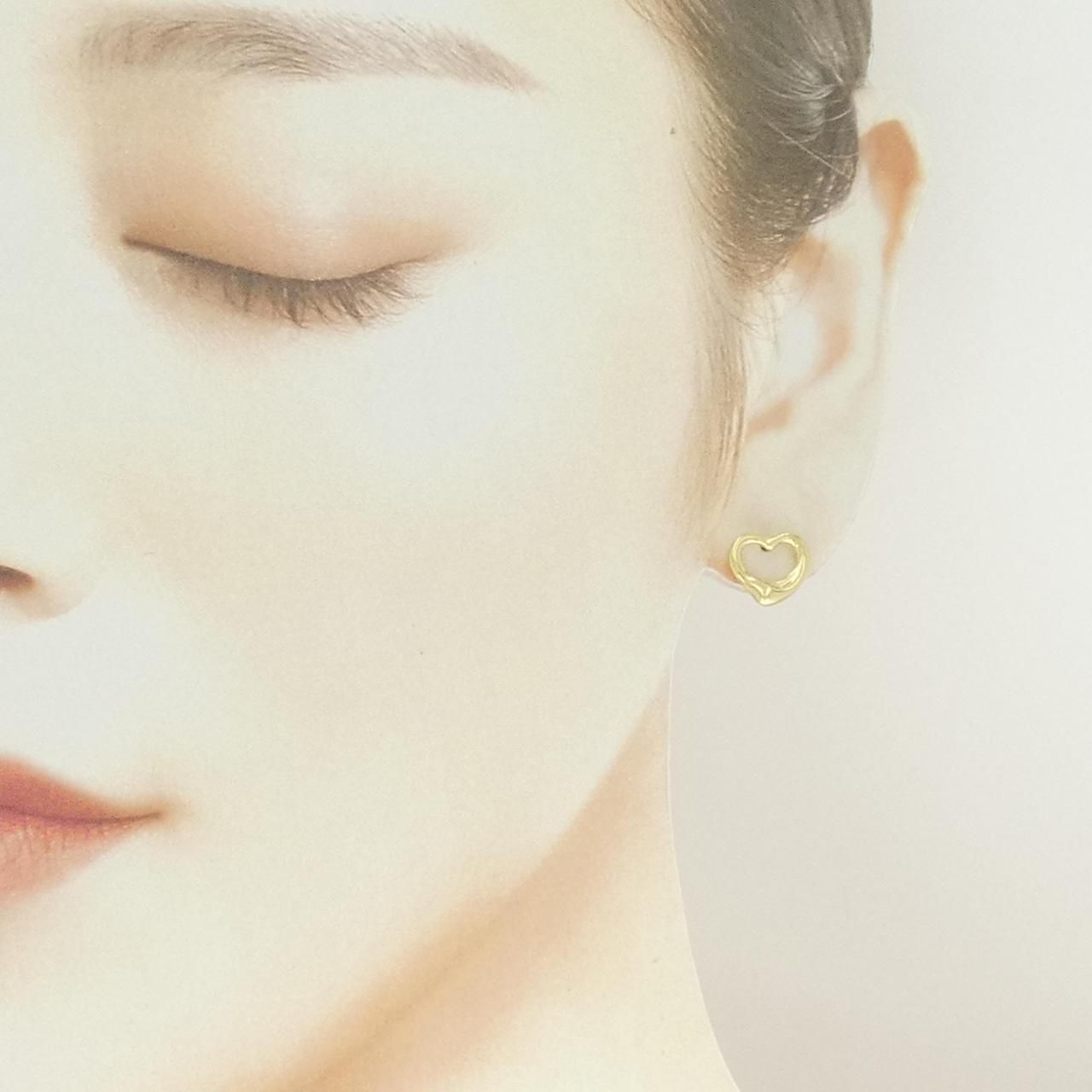 Tiffany & Co Open Heart Mini Earrings Single — view 4