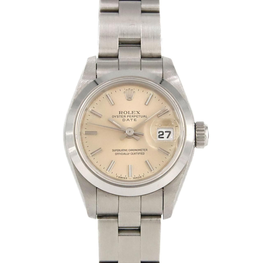 Rolex Oyster Perpetual Date SS Automatic Winding S Number Watch
