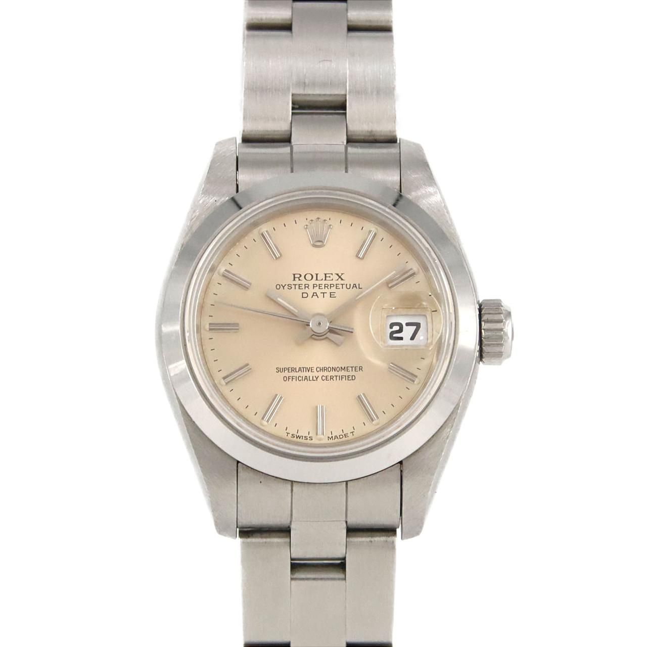 Rolex Oyster Perpetual Date SS Automatic Winding S Number Watch