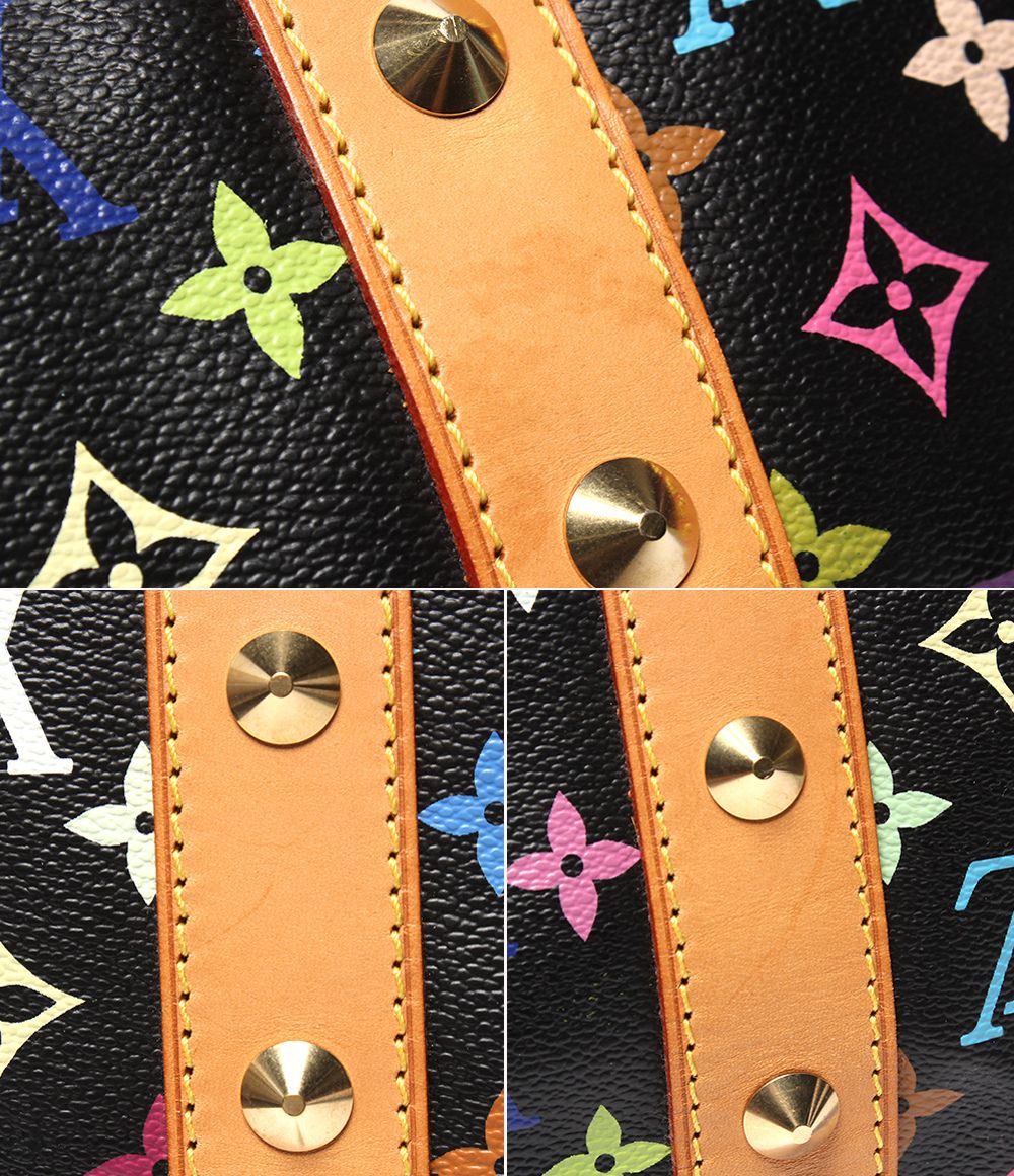 Louis Vuitton Boston Bag Black Studded Keepall 45 Monogram Multicolor — view 7