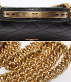 Chanel Chain Shoulder Bag Crossbody Caviar Leather Quilted — view 9