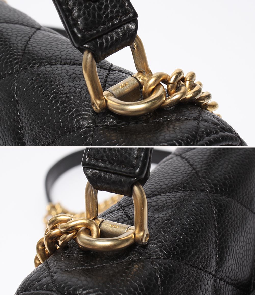 Chanel Chain Shoulder Bag Crossbody Caviar Leather Quilted — view 8