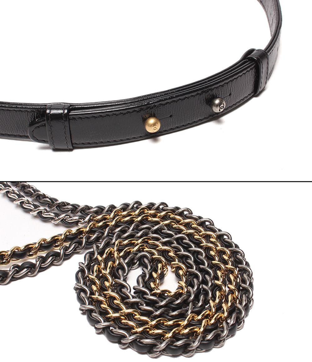 Chanel Shoulder Bag Gabrielle de Double Chain Silver Gold Hobo 30 — view 8