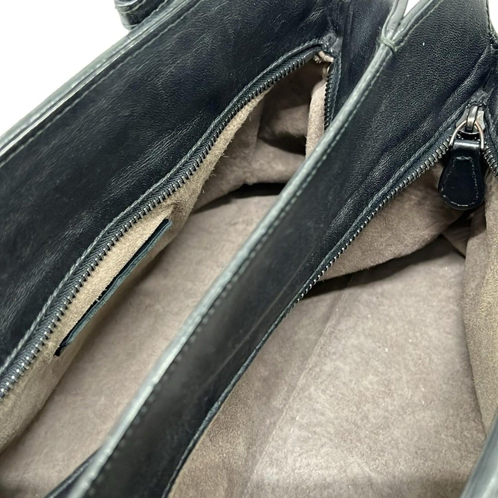 Bottega Veneta Handbag Intrecciato Black Leather — view 7