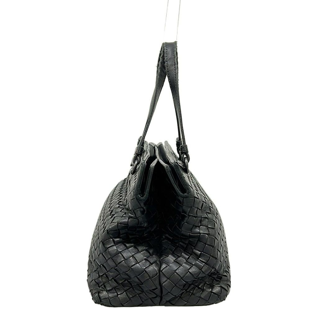 Bottega Veneta Handbag Intrecciato Black Leather — view 2