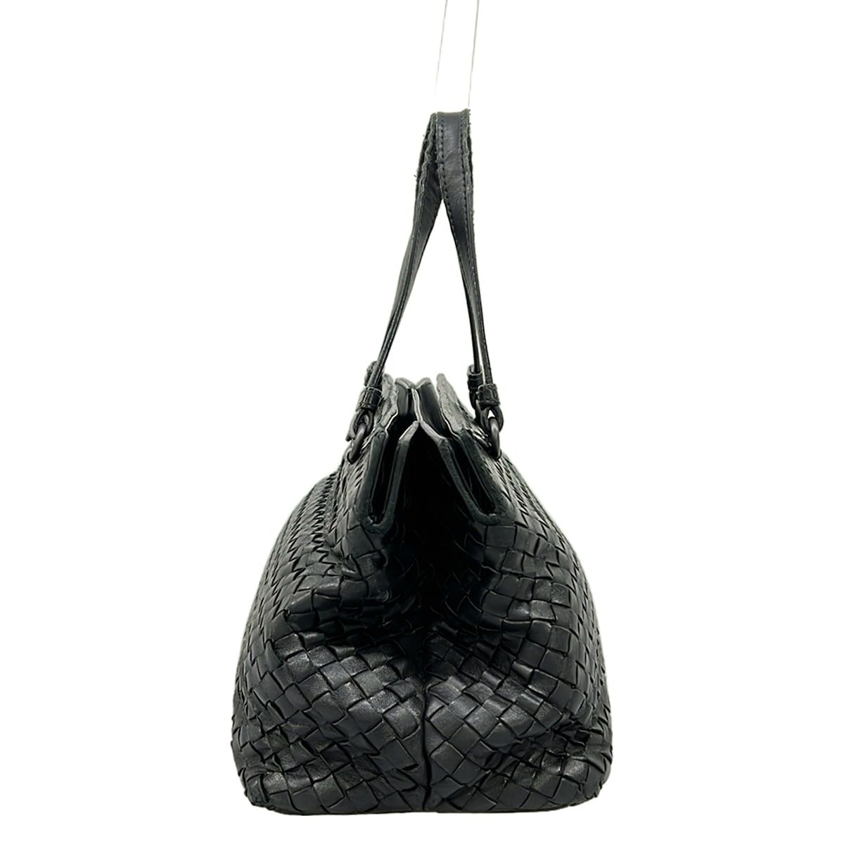Bottega Veneta Handbag Intrecciato Black Leather — view 2