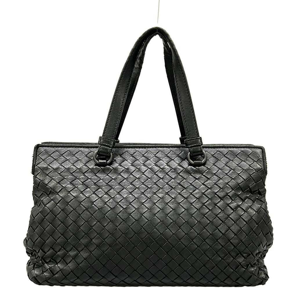 Bottega Veneta Handbag Intrecciato Black Leather