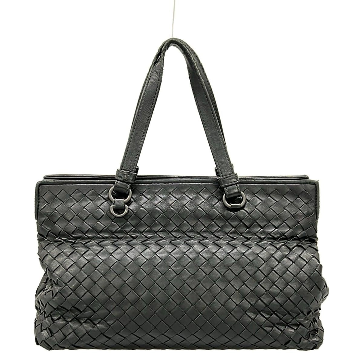 Bottega Veneta Handbag Intrecciato Black Leather — view 3