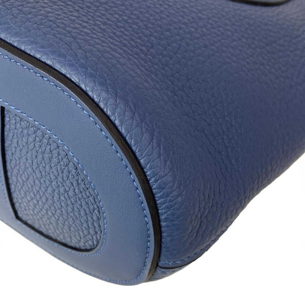 Hermes Tote in the Loop 18 Blue Tie Silver — view 8