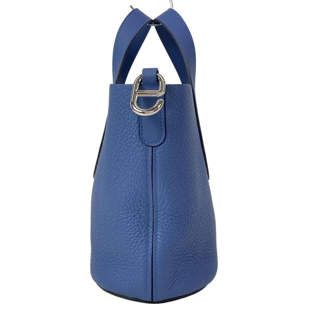 Hermes Tote in the Loop 18 Blue Tie Silver — view 4