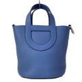 Hermes Tote in the Loop 18 Blue Tie Silver