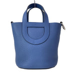 Hermes Tote in the Loop 18 Blue Tie Silver