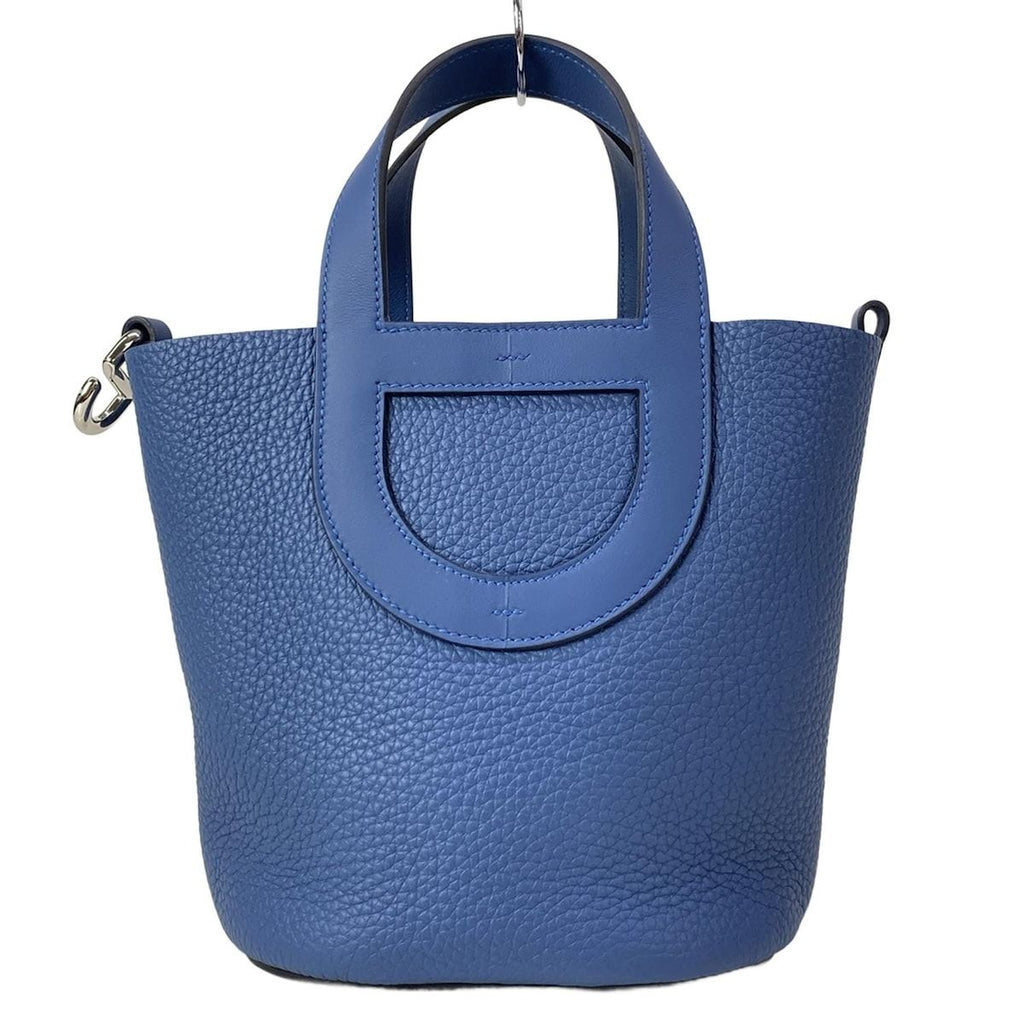 Hermes Tote in the Loop 18 Blue Tie Silver — view 3