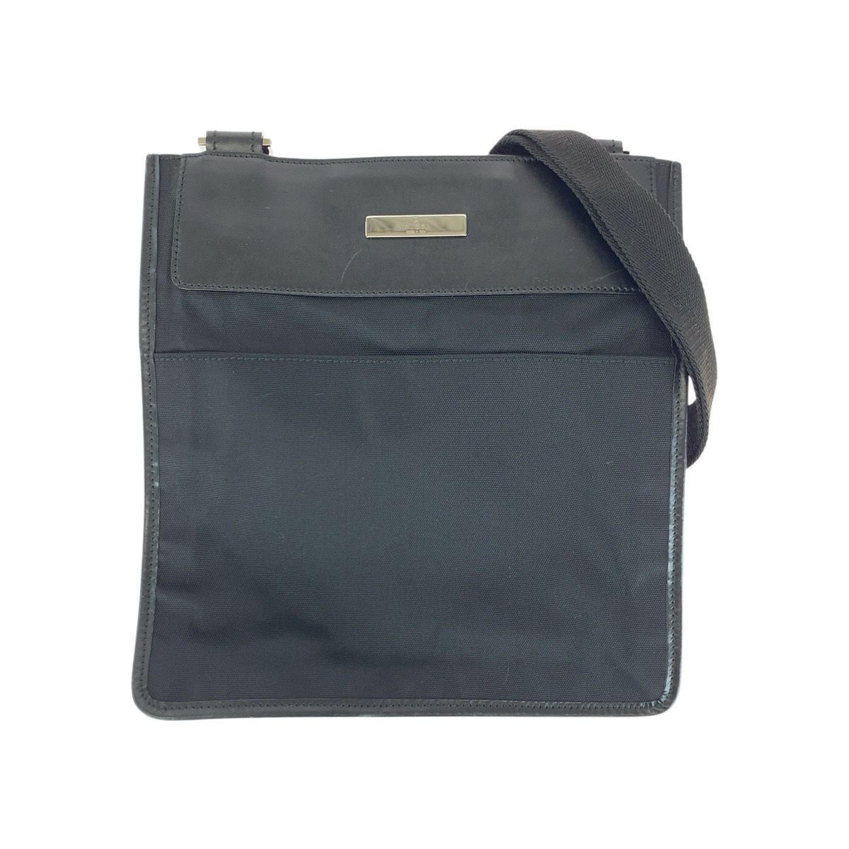 Gucci Black Silver Nylon Leather Shoulder