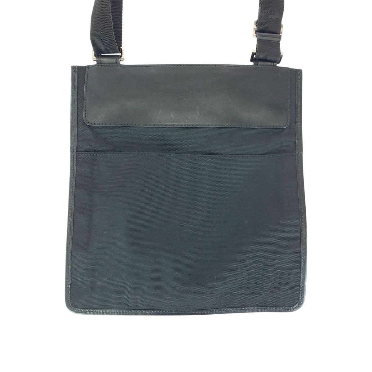 Gucci Black Silver Nylon Leather Shoulder — view 2