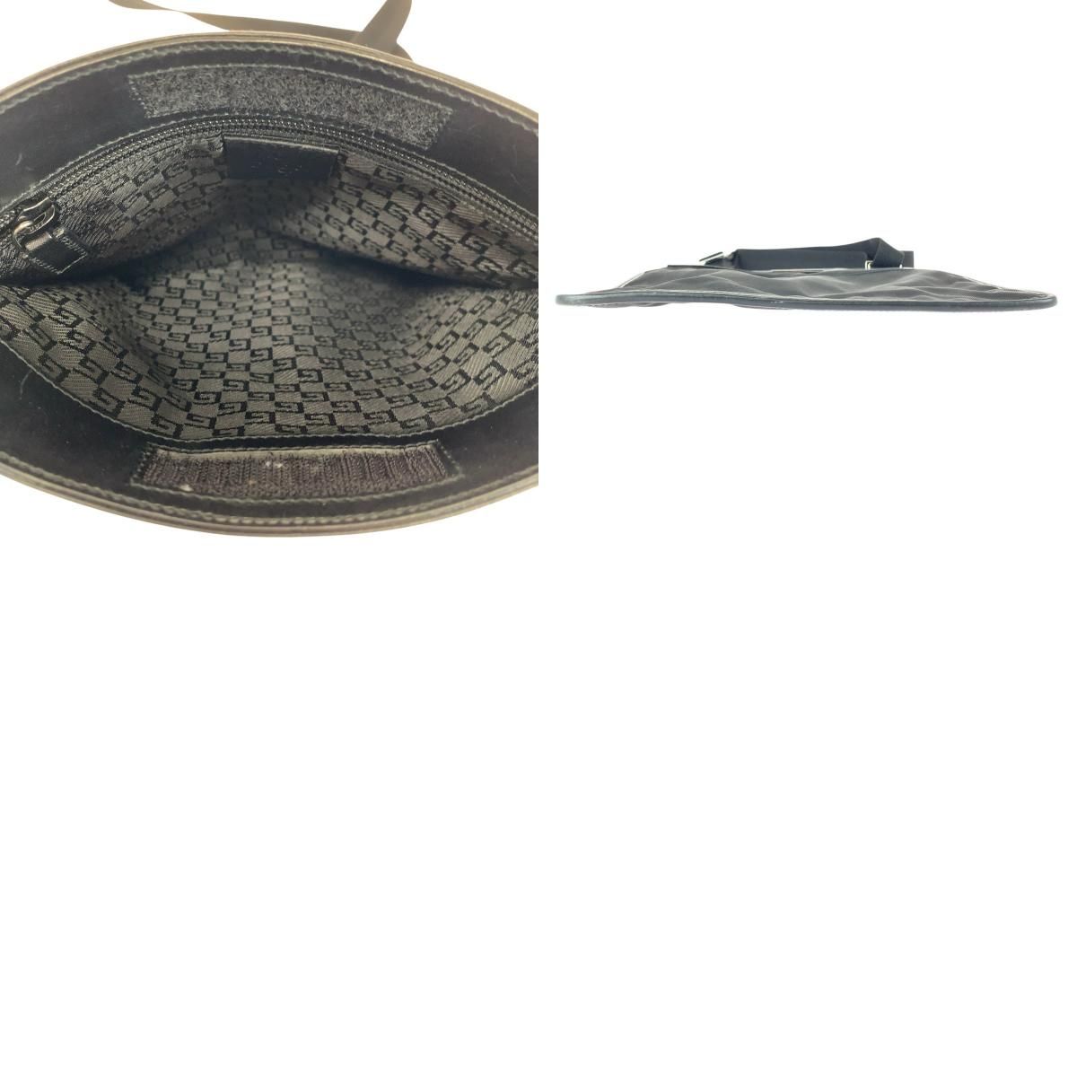 Gucci Black Silver Nylon Leather Shoulder — view 9