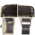 Gucci Gray Brown Silver GG Supreme Canvas Leather Shoulder Bag Pochette — view 5