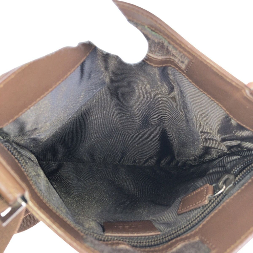 Gucci Brown Beige Silver GG Canvas Leather 019 Shoulder — view 8