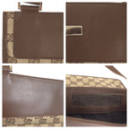 Gucci Brown Beige Silver GG Canvas Leather 019 Shoulder — view 5