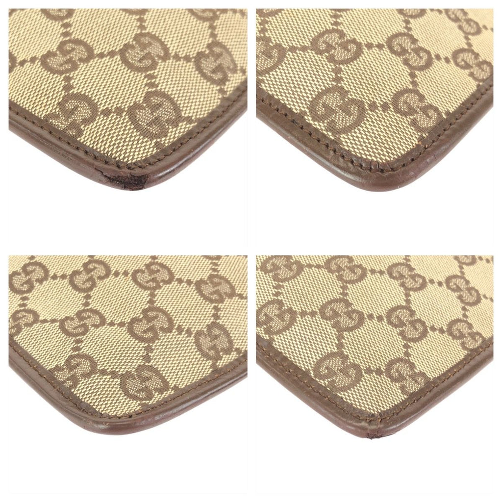 Gucci Brown Beige Silver GG Canvas Leather 019 Shoulder — view 3