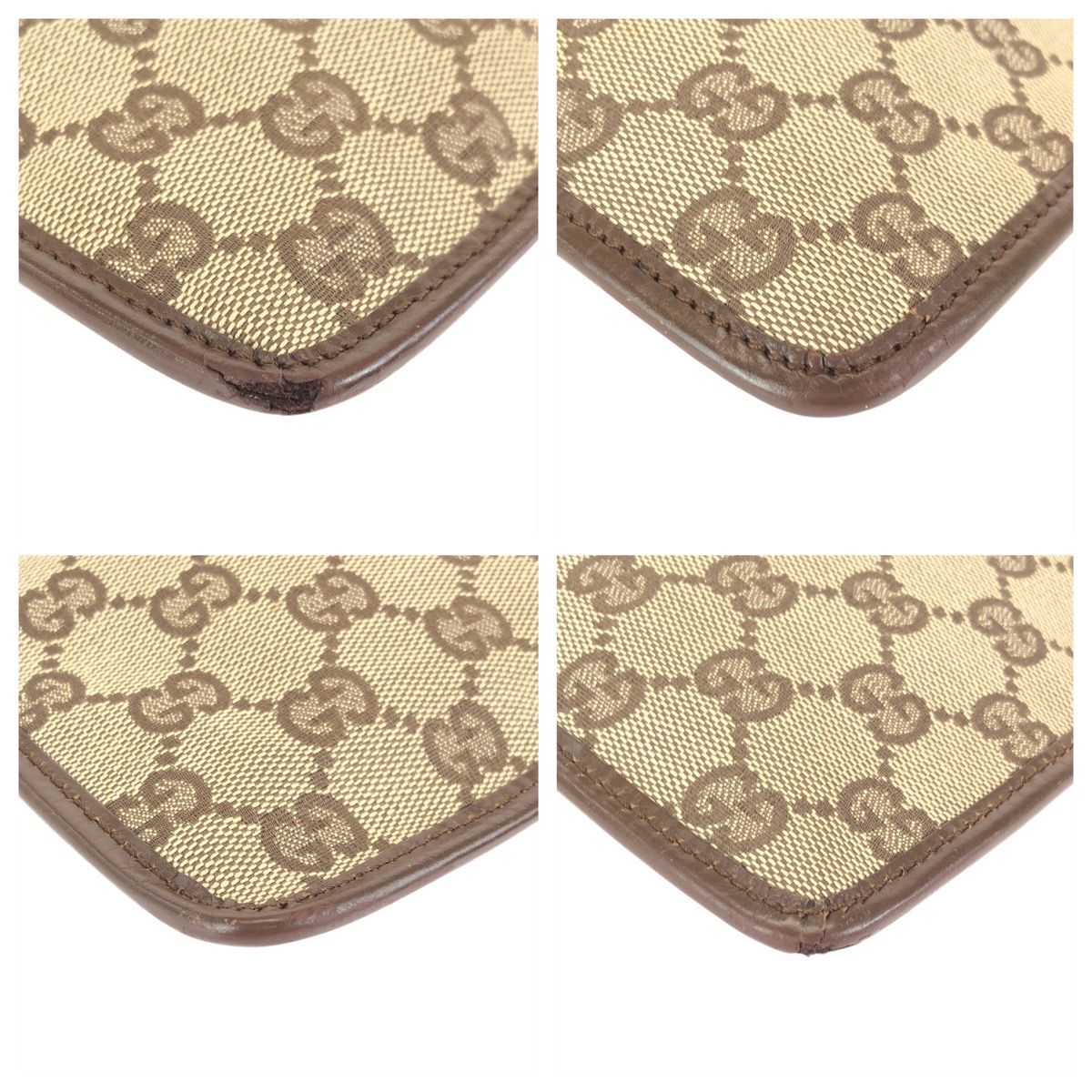 Gucci Brown Beige Silver GG Canvas Leather 019 Shoulder — view 3