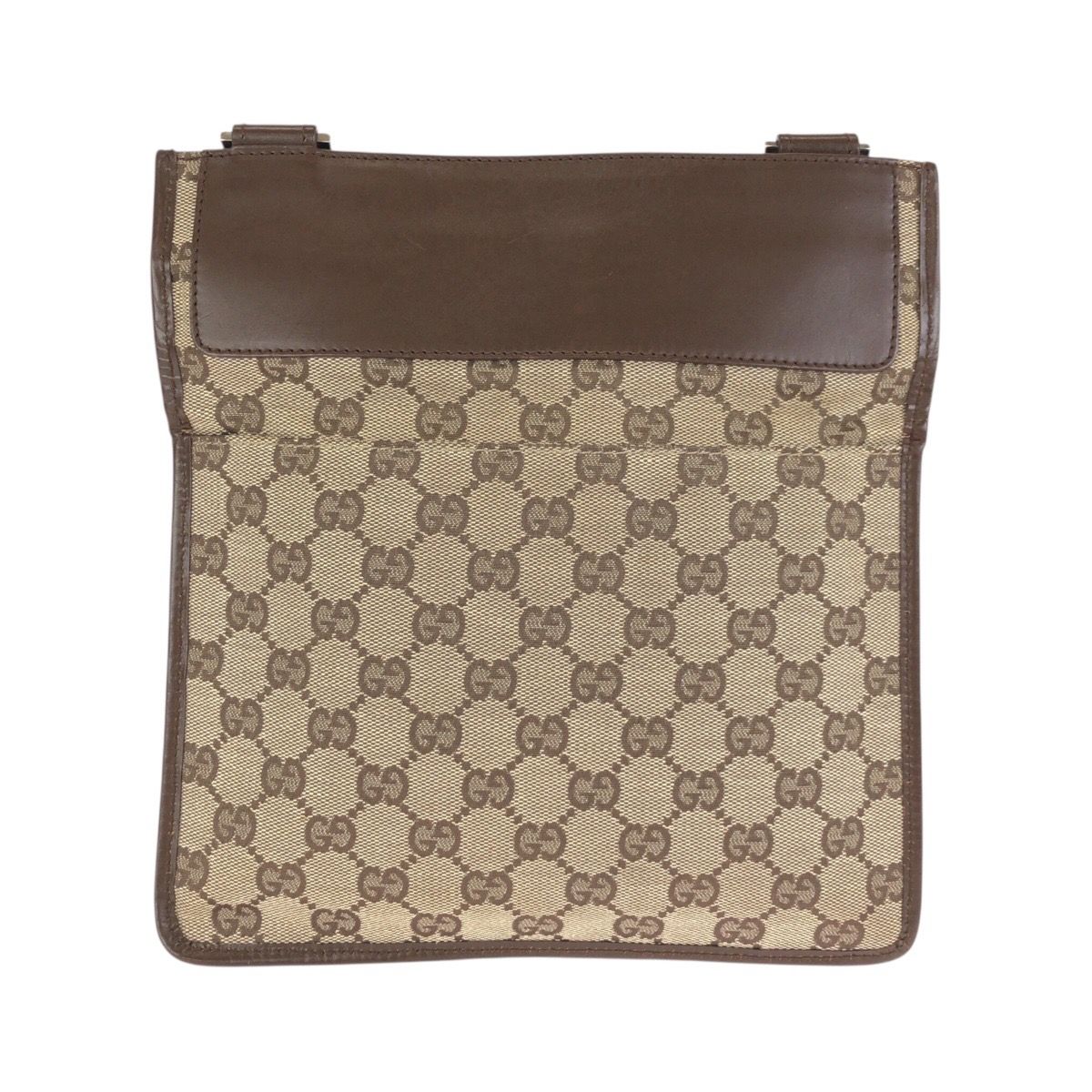 Gucci Brown Beige Silver GG Canvas Leather 019 Shoulder — view 2
