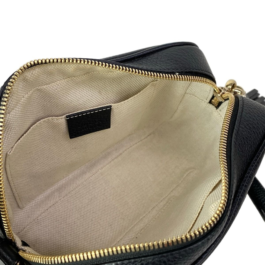 Gucci Shoulder Bag Soho Black Tassel Leather — view 7