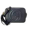 Gucci Shoulder Bag Soho Black Tassel Leather