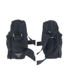 Prada Tessuto Black Silver Nylon Shoulder — view 8