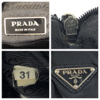 Prada Tessuto Black Silver Nylon Shoulder — view 4