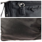 Prada Tessuto Black Silver Nylon Shoulder — view 6