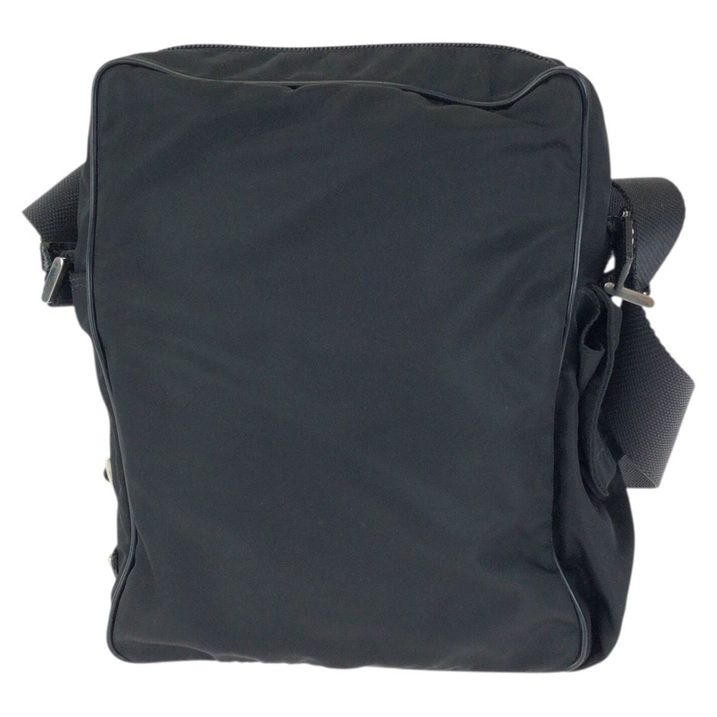 Prada Tessuto Black Silver Nylon Shoulder — view 2