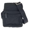 Prada Tessuto Black Silver Nylon Shoulder