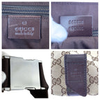 Gucci Beige Brown Silver GG Canvas Leather Belt — view 4