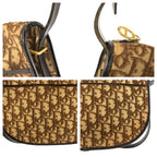 Dior Vintage Trotter CD Logo Brown Gold Handbag — view 5