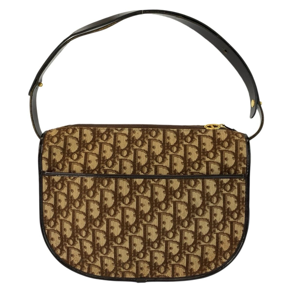 Dior Vintage Trotter CD Logo Brown Gold Handbag — view 2