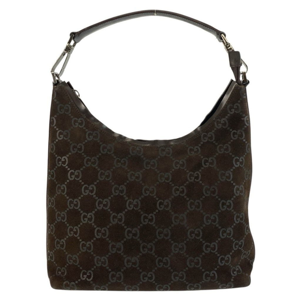 Gucci GG Pattern Brown Suede 000 Shoulder