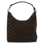 Gucci GG Pattern Brown Suede 000 Shoulder