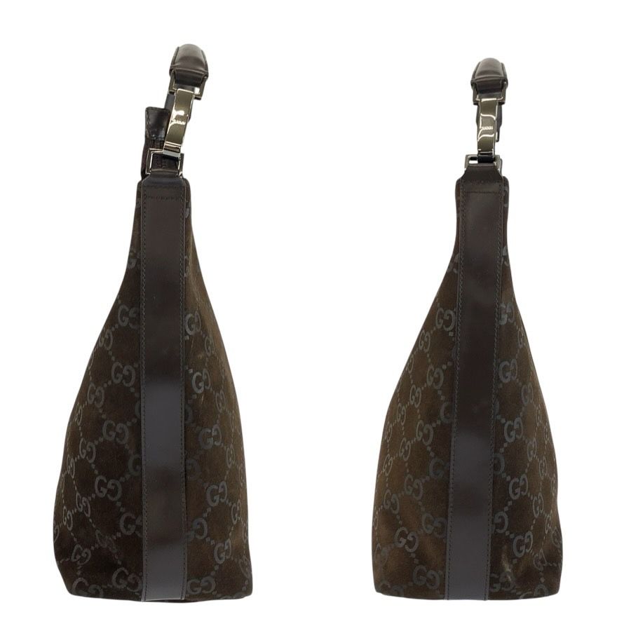Gucci GG Pattern Brown Suede 000 Shoulder — view 8