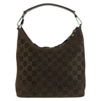 Gucci GG Pattern Brown Suede 000 Shoulder — view 2