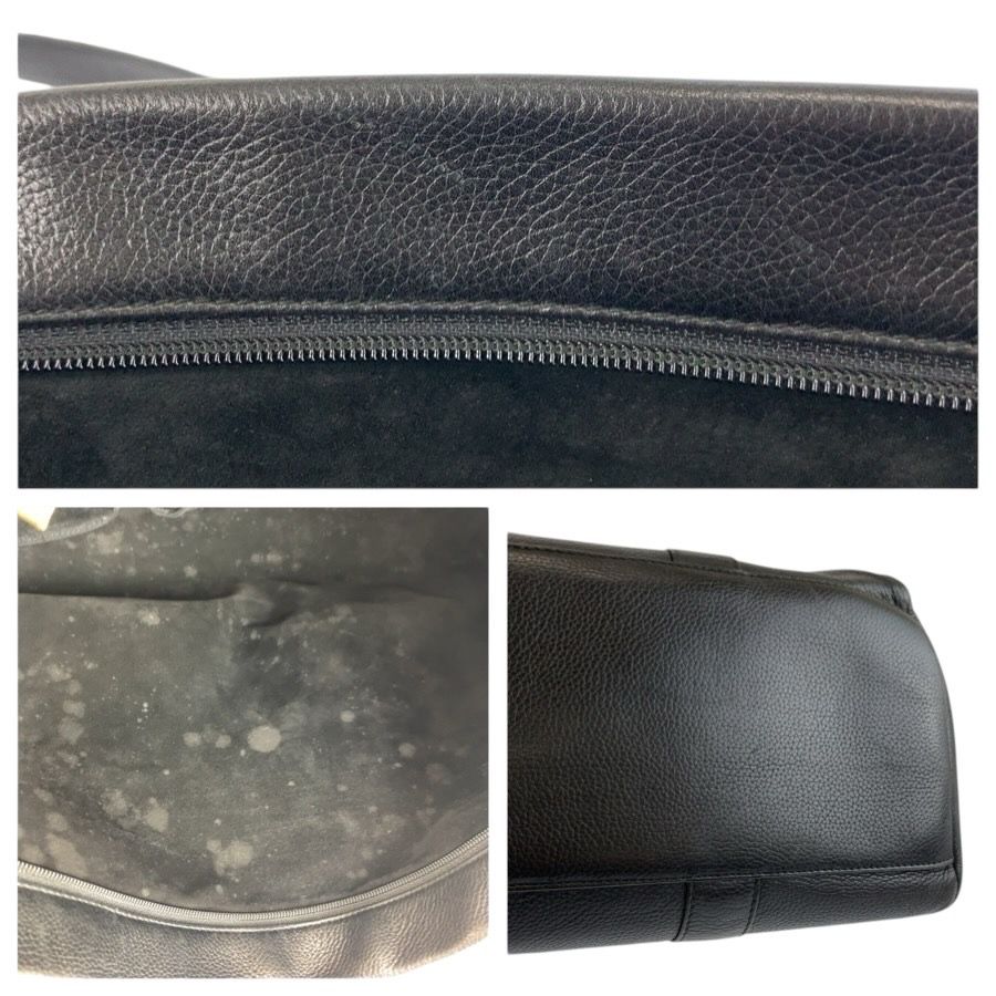Gucci Vintage Black Gold Leather 001 406 Tote Shoulder — view 5