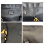 Gucci Vintage Black Gold Leather 001 406 Tote Shoulder — view 6
