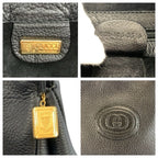 Gucci Vintage Black Gold Leather 001 406 Tote Shoulder — view 3