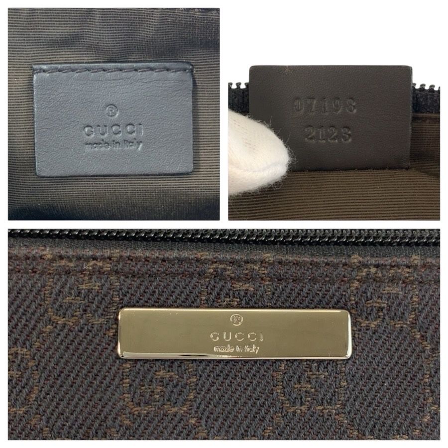 Gucci Brown GG Canvas Handbag Pouch — view 3