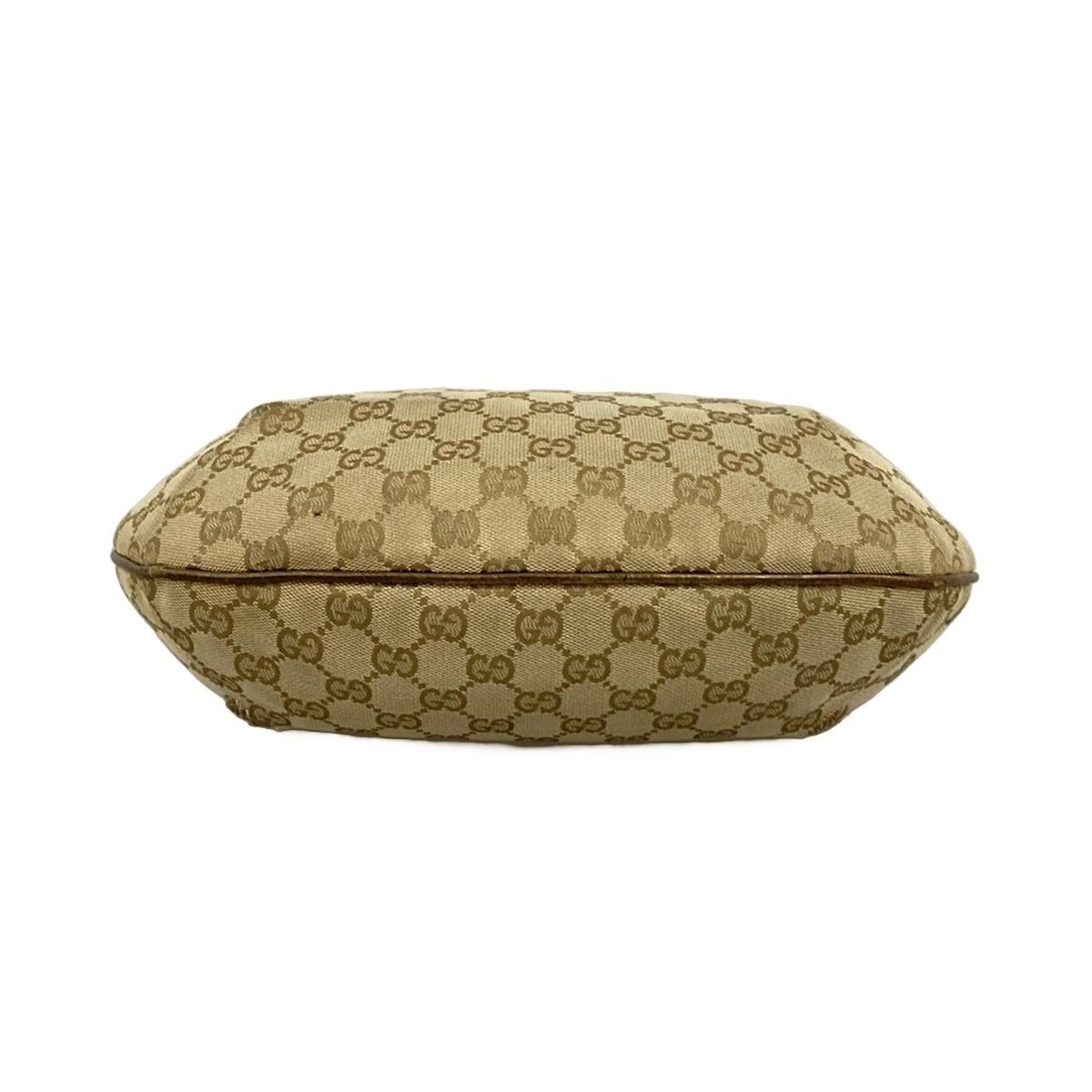 Gucci Shoulder Bag GG Pattern Beige Gold Pink Leather — view 5