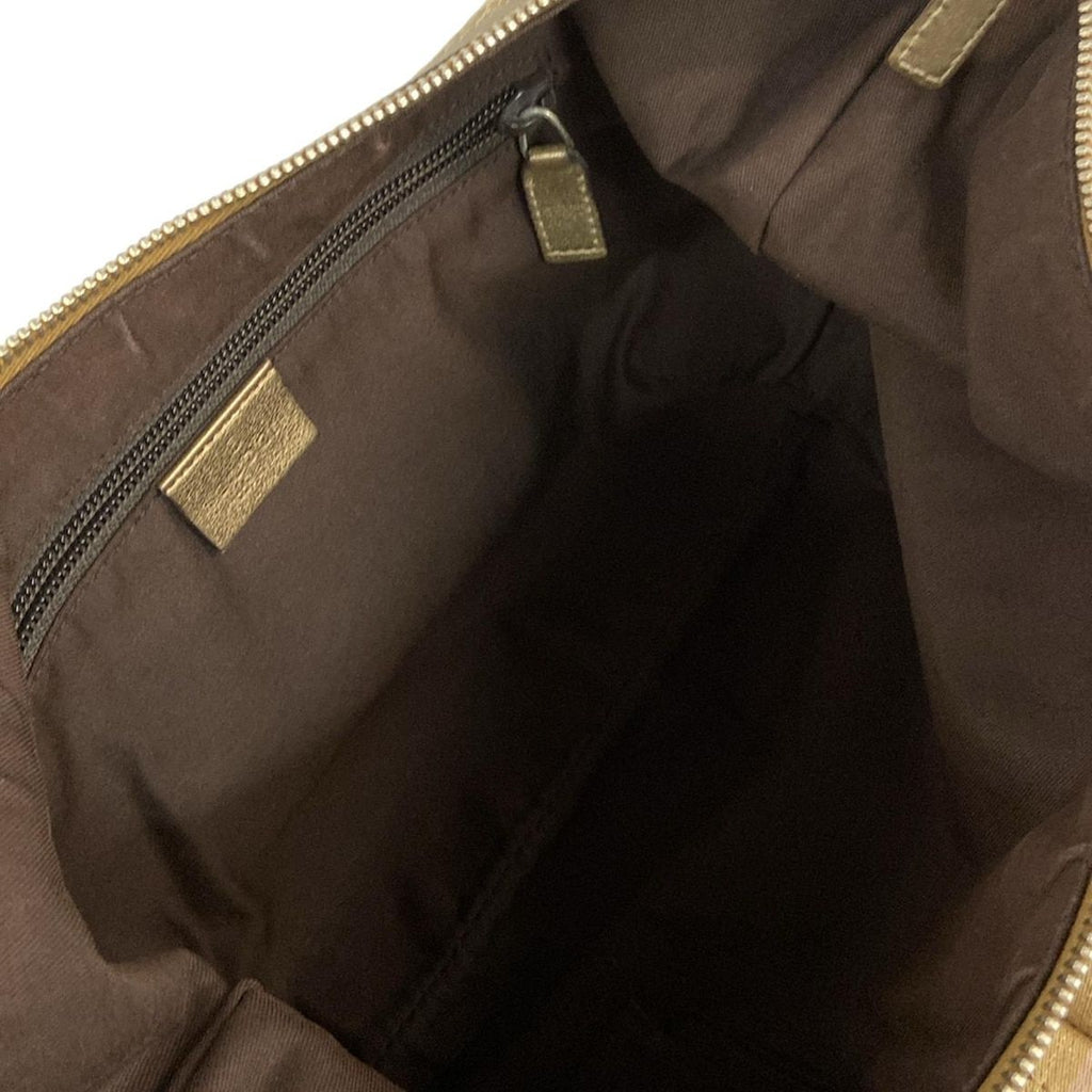 Gucci Shoulder Bag GG Pattern Beige Gold Pink Leather — view 6
