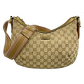 Gucci Shoulder Bag GG Pattern Beige Gold Pink Leather