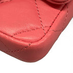 Chanel Waist Pouch Mini Quilted Pink Chain Shoulder Gold Lambskin — view 6